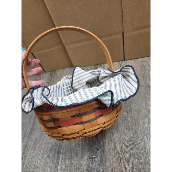 Longaberger Crisco American Cookie Celebration Basket Liner Protector 10" Wide - Picture 5 of 5